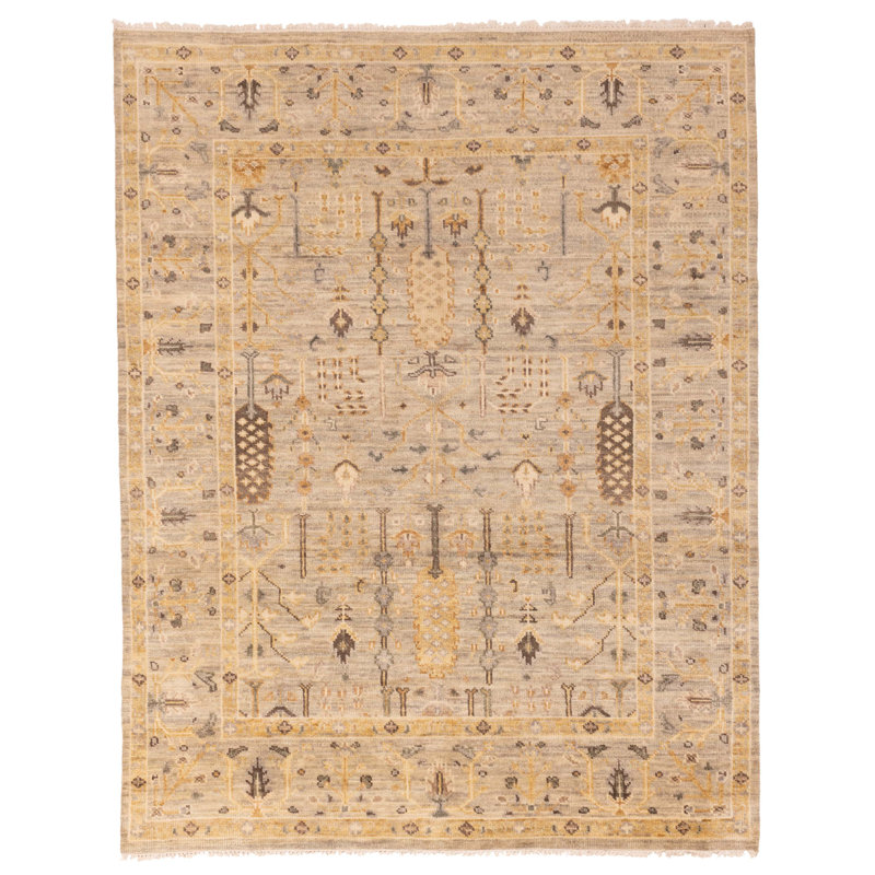 Tapis gris Jules Serapi 7 pi 11 po x 9 pi 11 po