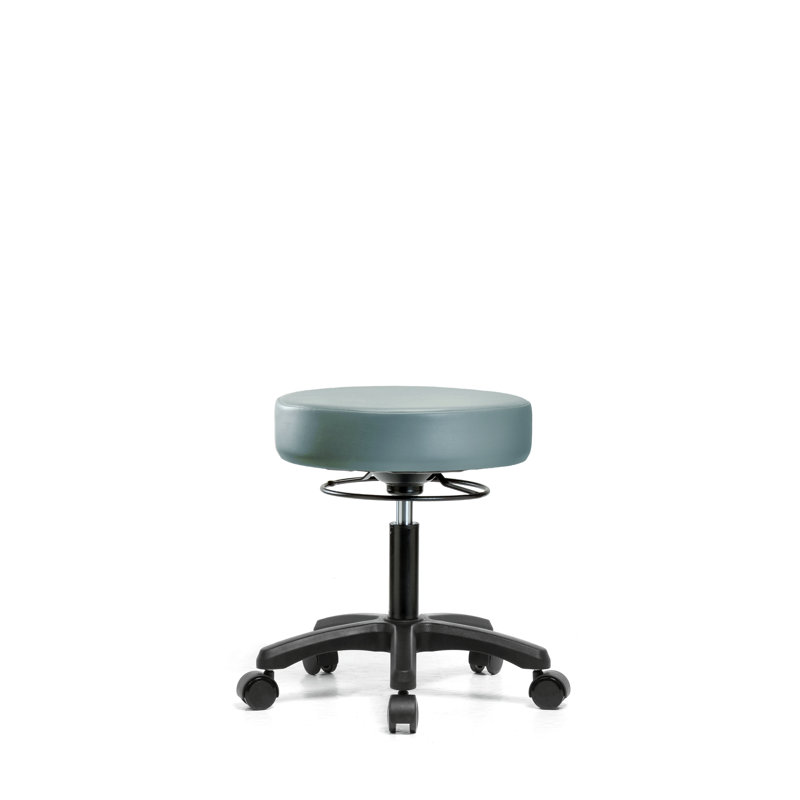 Tabouret de laboratoire en vinyle, Roulettes, Tempête, 23"