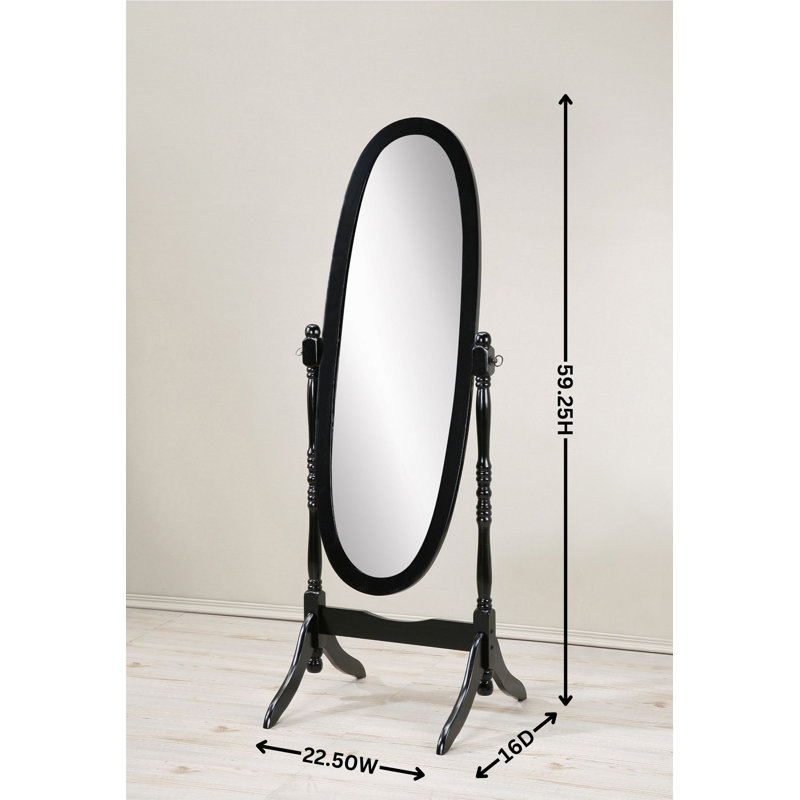Miroir de plancher Modern Anna, Chêne