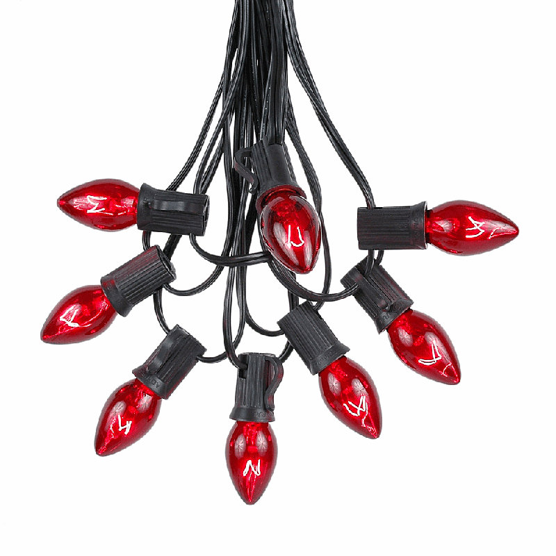 Lampe de noël 25 lumières de chaîne, Rouge