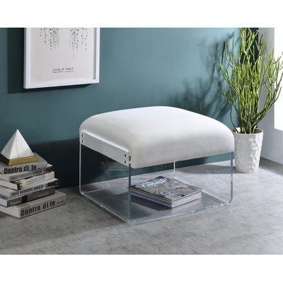 Ahva Faux Leather Ottoman