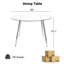 Table de salle à manger ronde en verre trempé de 36 pouces pour 2 à 4 petites tables de cuisine peu encombrantes avec pieds en métal robustes pour la salle à manger, appartement-1082310534-1075817369