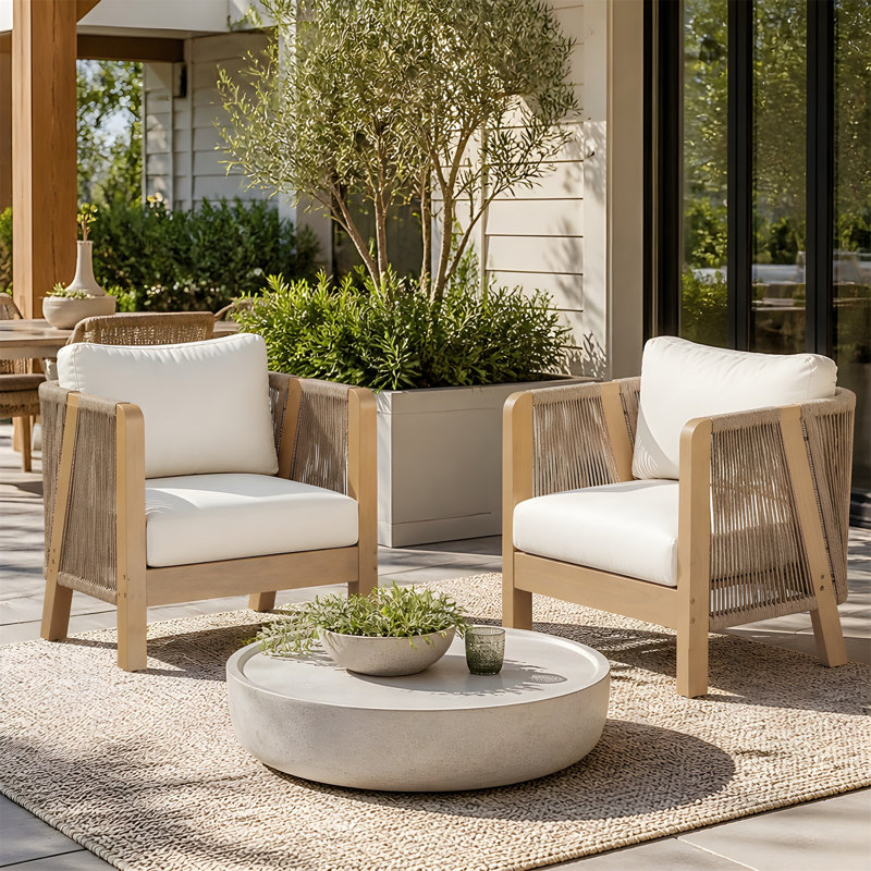 Ensemble de 2 fauteuils club d'extérieur