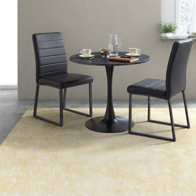 Compact Dining Table Sets(Must include both Table and Chair), MDF Marble Modern Kitchen