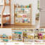 4 Tiers Narraw Behind The Door Bookshelf, Freestanding Slim Wooden Storage Rack for Living Room Freestanding Slim Storage Rack for Living Room Bedroom Study Room-2030101737