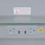 24" W X 30" H Rectangular Silver Aluminum Recessed/Surface Mount Left Medicine Cabinet With Mirror LED And Clock