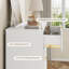Commode 5 tiroirs avec poignées en métal de 44,3 po de hauteur, commode en bois moderne-1830206994