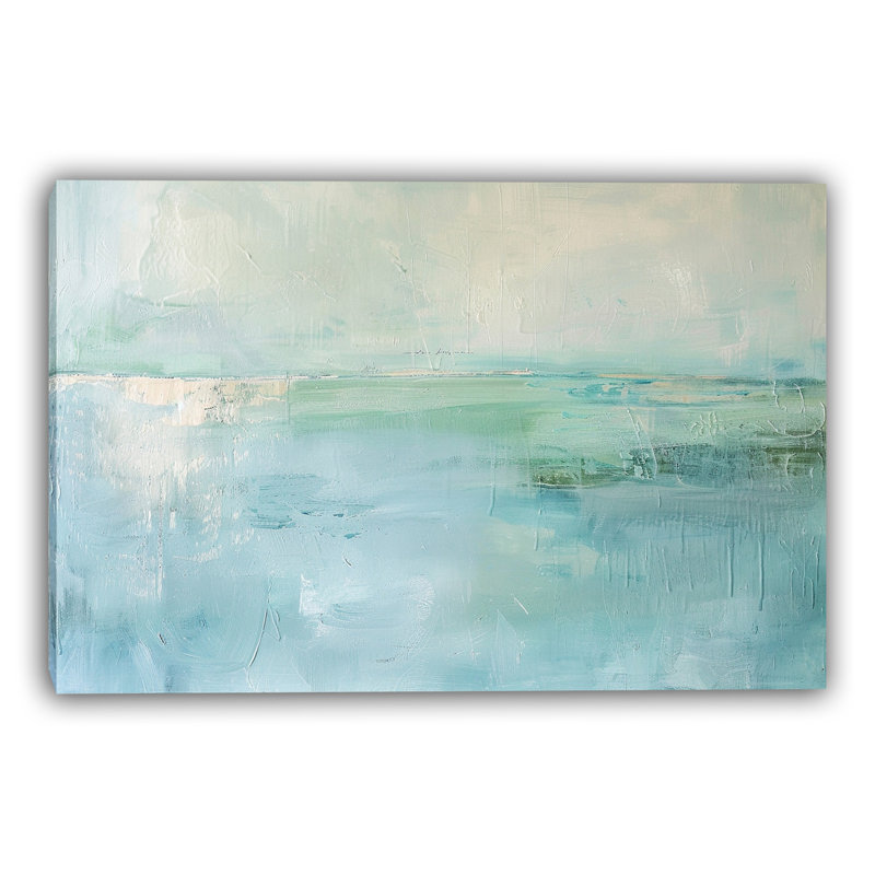 Art mural sur toile Calm Blue Field, L 16 po x H 12 po x P 1 po