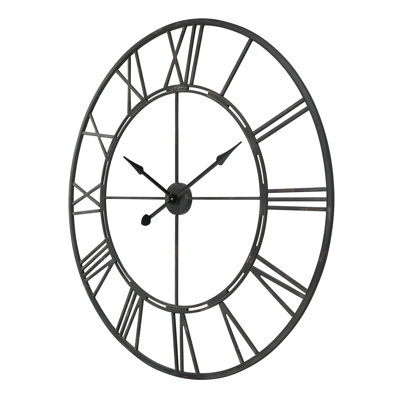 Oversized Roman Round Wall Clock, 43.5 Diameter