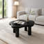 Table basse 40 po avec 4 pieds ronds, petite table basse mignonne, table centrale irrégulière unique pour le salon, un appartement