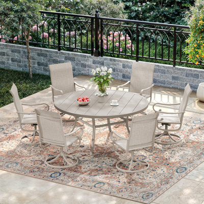 Outdoor Dining Set With 50" Round Table by Red Barrel Studio