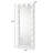 1Pc Glam Tall Lighted Mirror With Drawer Box Beveled Mirror Crystal Knob Glossy  Finish Vanity (Includes Mirror Only)