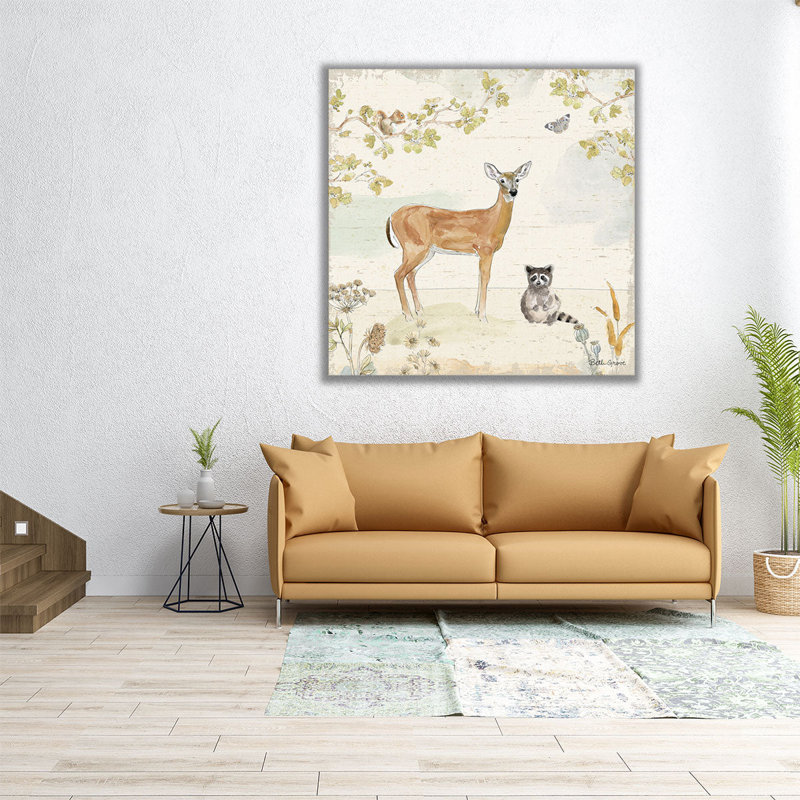 Woodland Wreath II - reproduction d'art sur toile, H 12 po x l 12 po