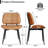 PU Leather Upholstered Dining Chairs With Stitched Detailing And Soft Padding - Perfect Side Chairs For Dining Rooms, Kitchens, And Living Rooms.-93037820