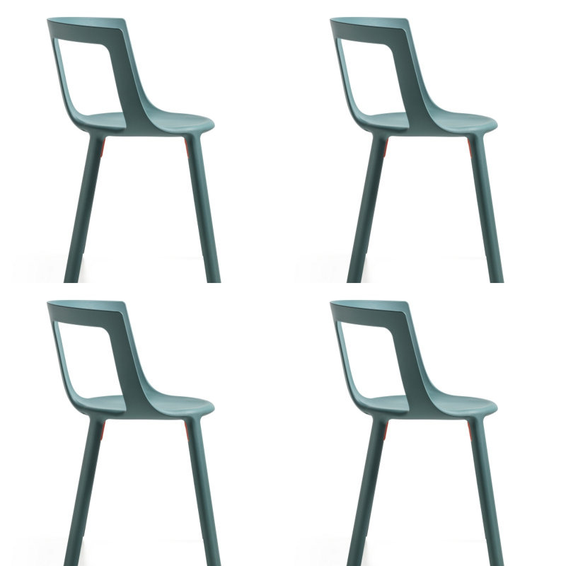Chaise empilable Fla, Bleu océan