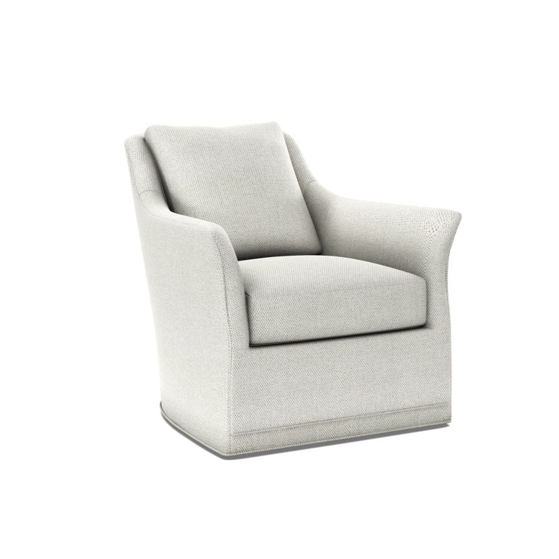 Arcadia Flared Arm Swivel Chair, Dreamy Seasalt