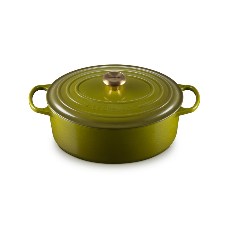 Le Creuset Enameled Cast Iron Oval Dutch Oven with Lid, 5 quarts, Shallot