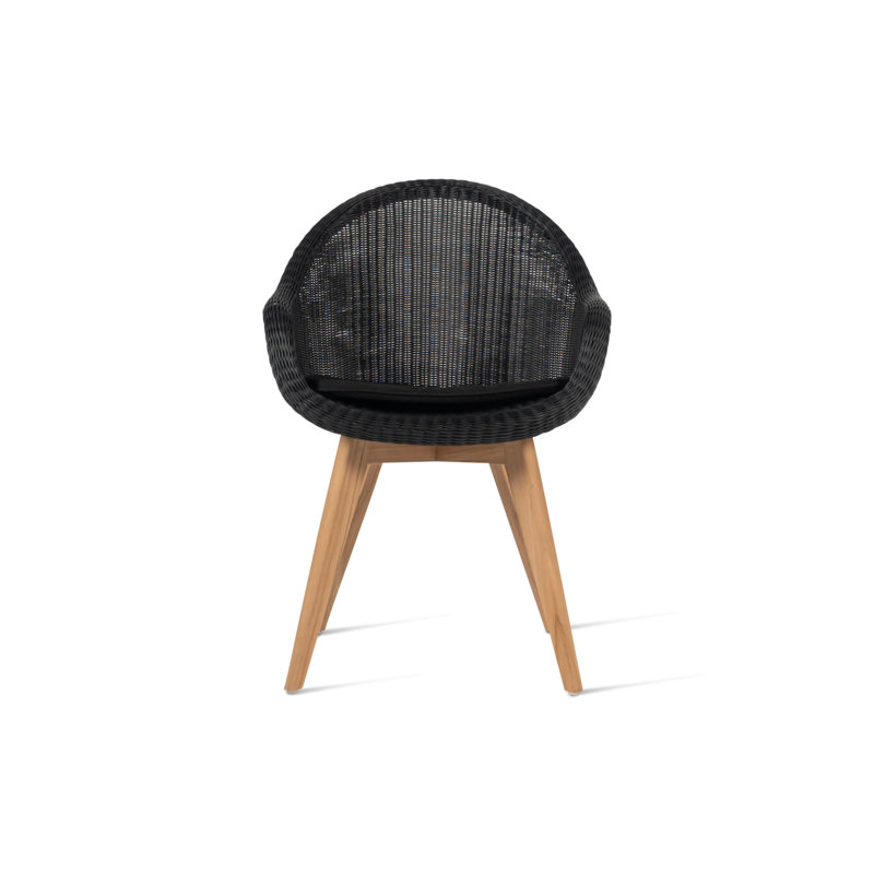 Edgard Outdoor Dining Armchair, Black