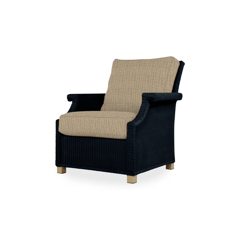Hamptons Outdoor Lounge Chair, Cottage Pepper, Ebony
