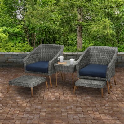 5 Piece Rattan Seating Group with Cushions -  National Outdoor Living, LM50-LTW01G-5P