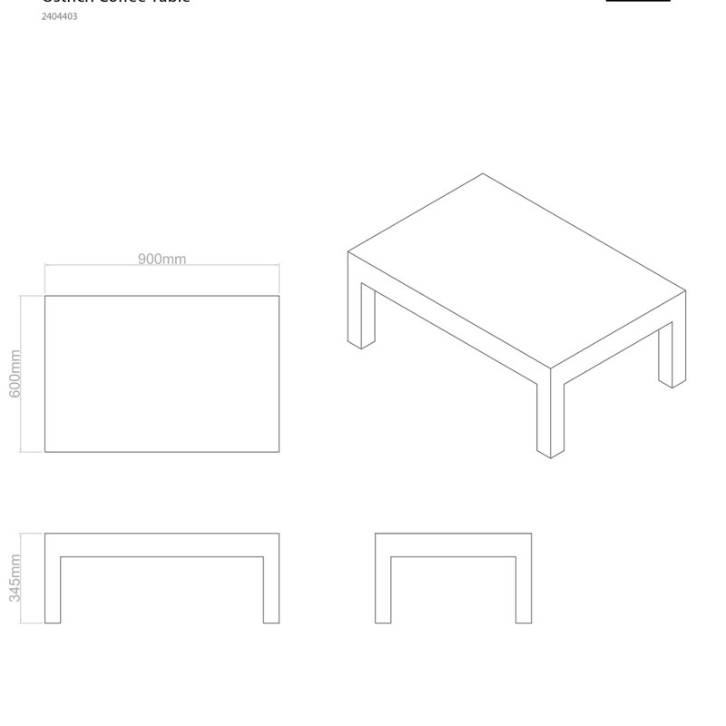 Katharina Four Leg Coffee Table