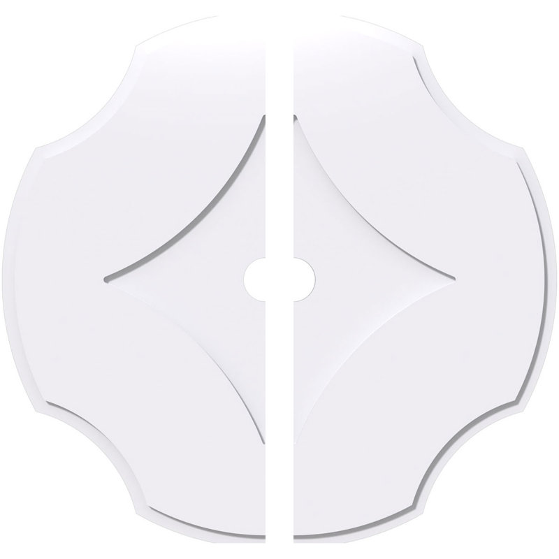 Médaillon de plafond contemporain en PVC Percival, H 1 po x l 12 po x P 12 po