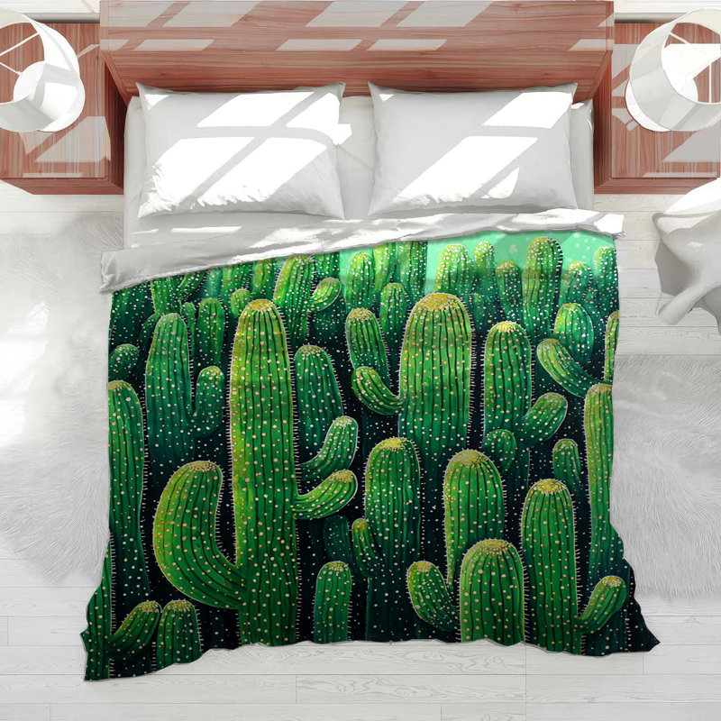 Édredon Cactus Bedding Plant Southwestern, Édredon simple