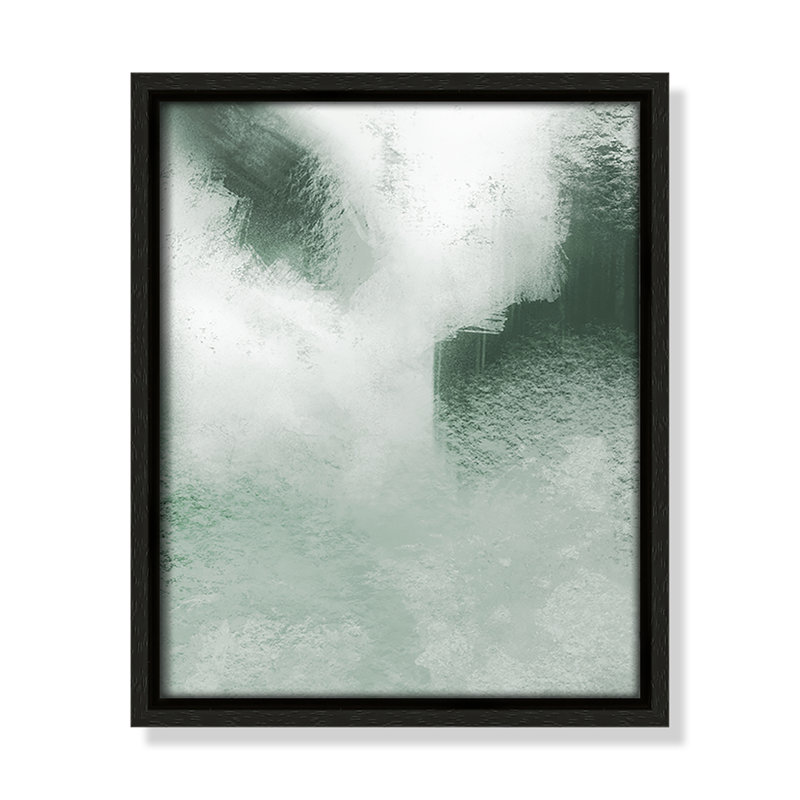 «Quietude Smudges II» par Marcus Prime, 9.5' W x 11.5' H, Flottant espresso