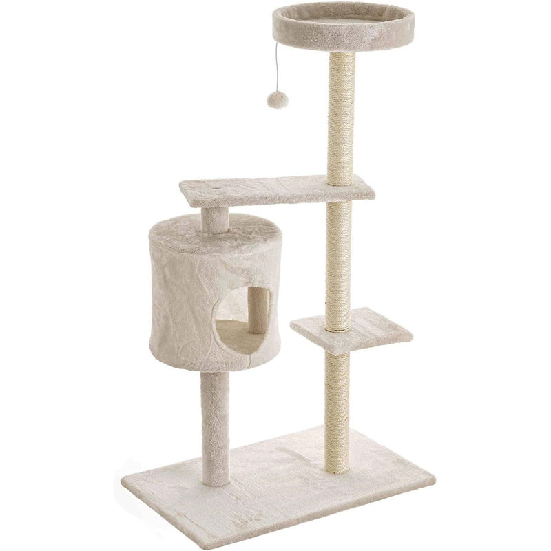 Dearman 112cm H Cat Tree, White