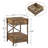 Industrial End Table With 2 Drawers And Open Storage Shelf