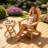 Chaslynn Grade A Teak Adirondack Chair with Teak Folding Table-1379176791