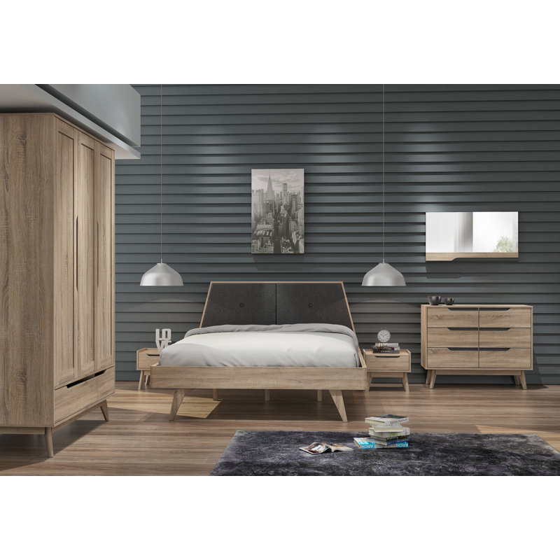 Cardenas Wood Flat Wall Mirror