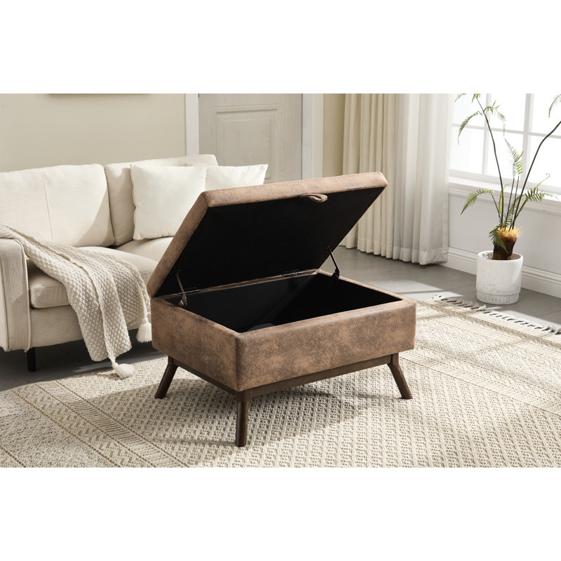 Table basse multifonctionnelle en bois massif avec rangement interne pour le salon et les espaces familiaux Charnière à base carrée