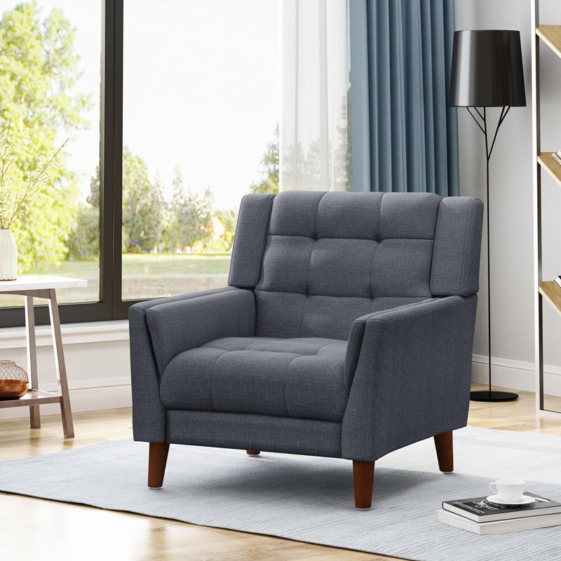 Fauteuil Mid-Century, Gris foncé