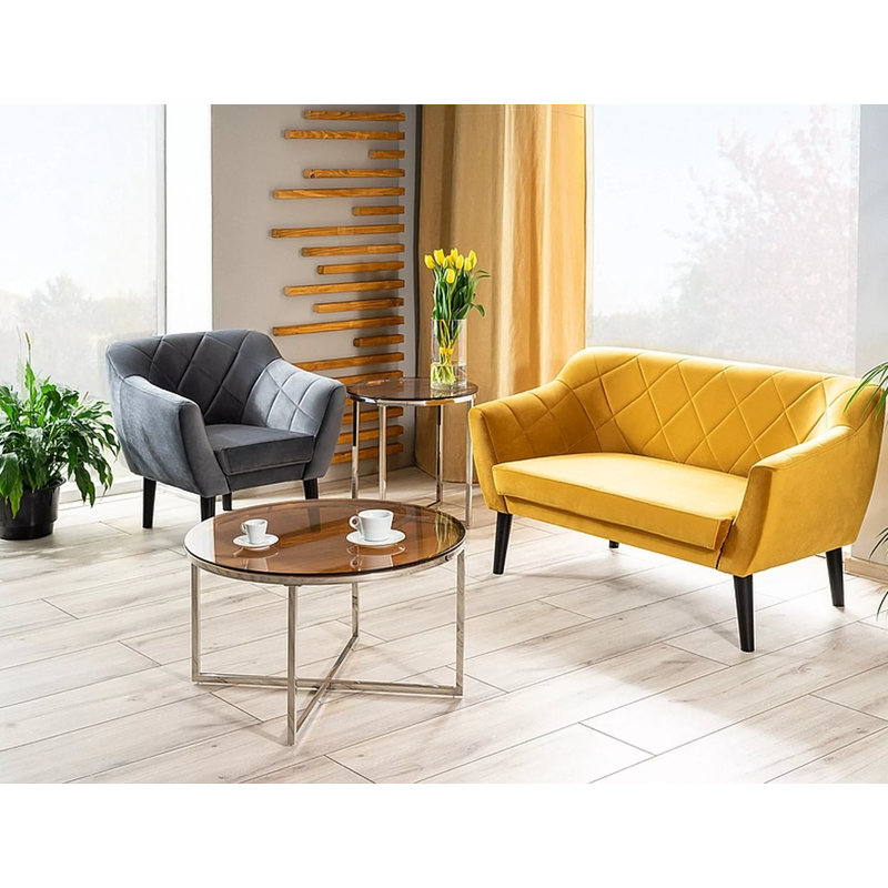 Avelina Cross Legs Coffee Table, 45cm H x 80cm W x 80cm D
