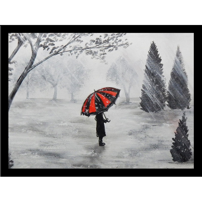 " Make It Rain " by Ed Capeau, 18" H x 24" W, Black Framed, No Mat