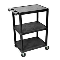 Rubbermaid Commercial Off-White Three-Shelf Service Cart