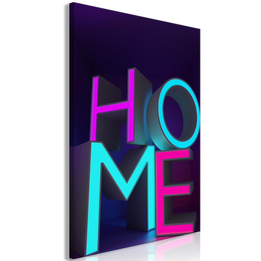 Leinwandbild Home Neon