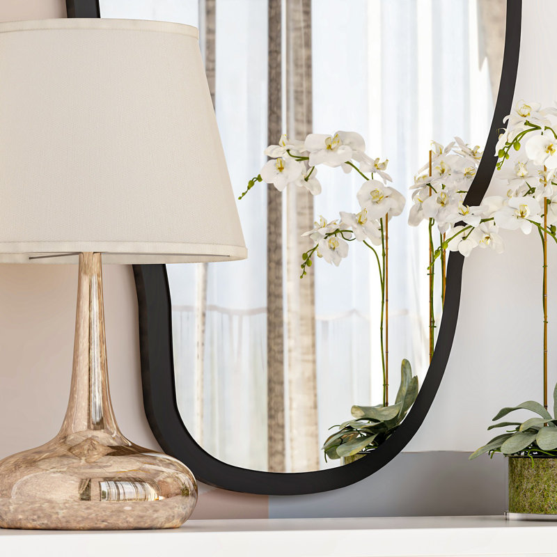 Bluefield Wood Wavy Wall Mirror