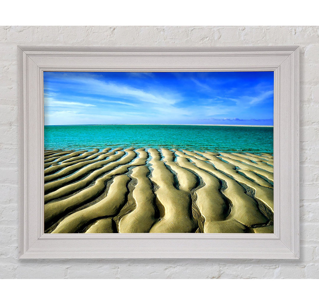 Gerahmtes Leinwandbild Sand Patterned Ocean