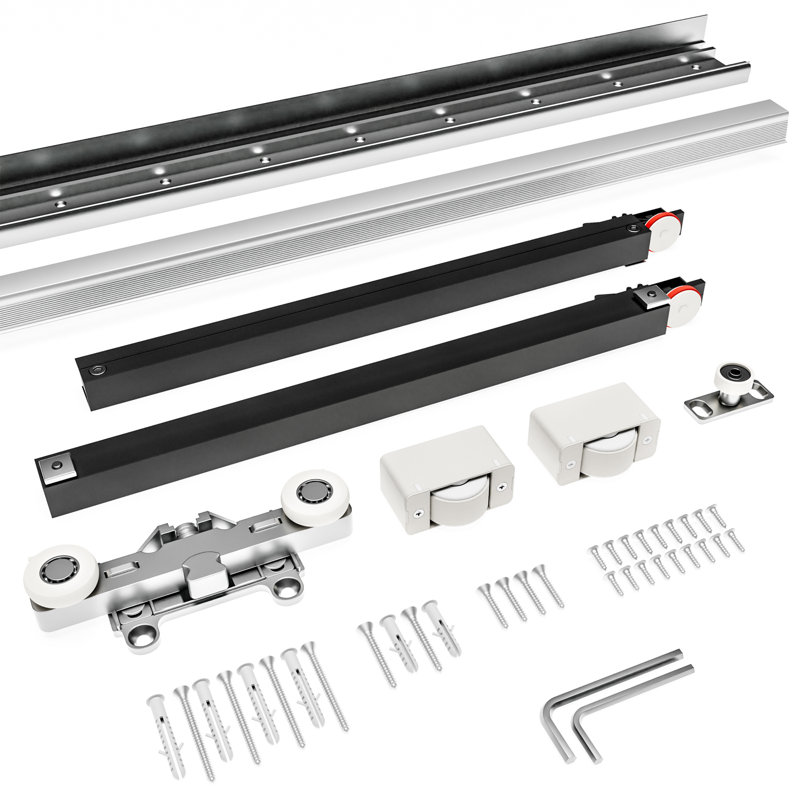 Premium Stainless Steel Soft-Close Sliding Door Hardware Kit