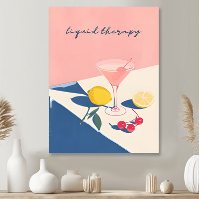 Rose, art martini et citron