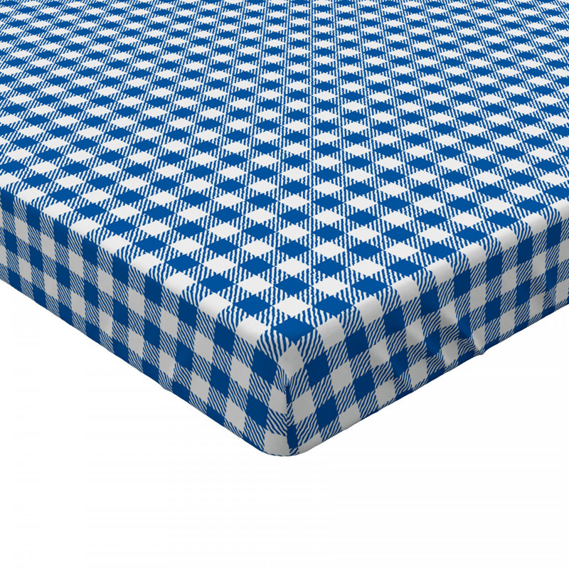 Microfiber Plaid Fitted Sheet, Queen Fitted Sheet