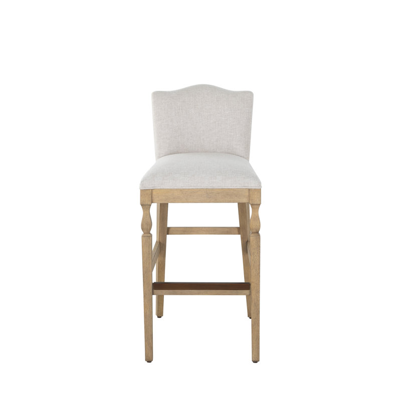 Gaston Upholstered Wooden Bar Stool, Bar Stool (30” Seat Height)