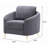 Vibrant Grey Upholstered Armchair