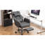 Chaise de bureau pivotante ergonomique, inclinable à 155 °, soutien lombaire, cuir brun clair, repose-pieds pratique, siège en mousse, style européen, soutien confortable, siège hydrofuge traditionnel américain relaxant-2077918916