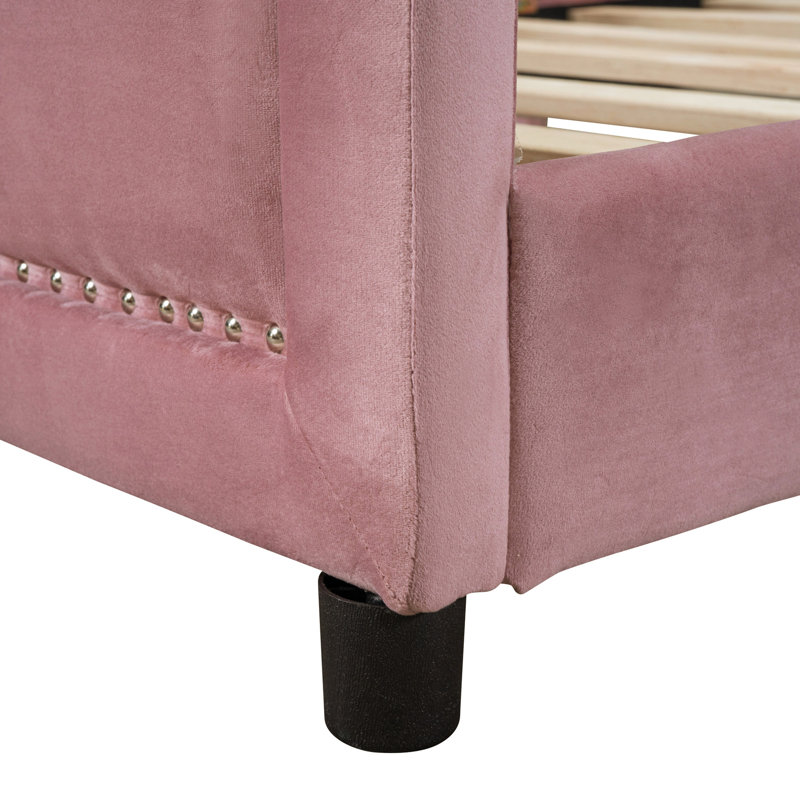 Lit de jour simple avec structure Classic, Pink