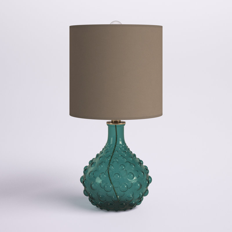 Tintah Glass Table Lamp, Aqua Blue