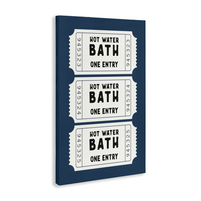 Navy Bath Ticket Stubs Canvas, design by Lettered and Lined