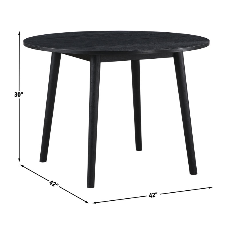 Table ronde 42 po Meili, Noir